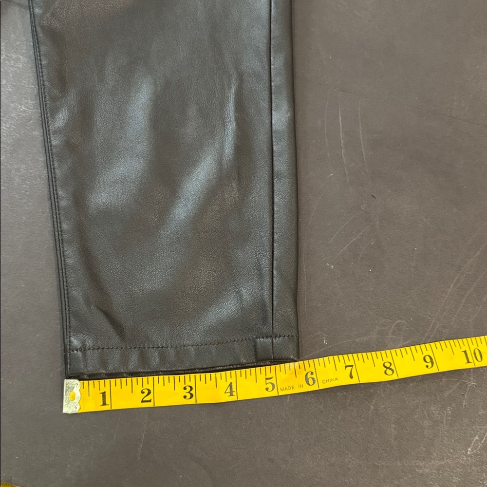 Zara Black Leather Pants 2 - Picture 7 of 16